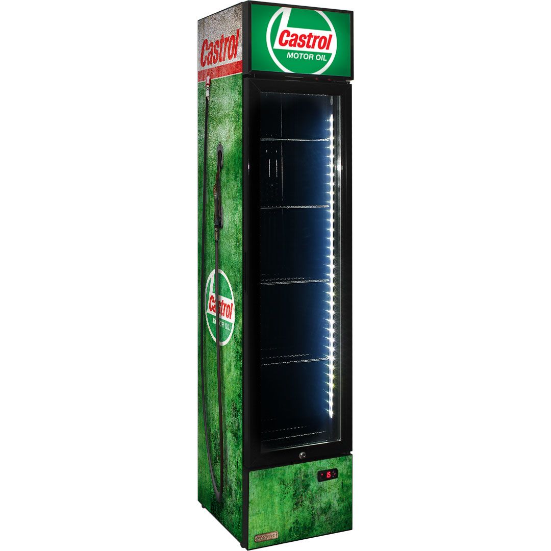 Petrol Pump Style 160L Upright Bar Fridge
