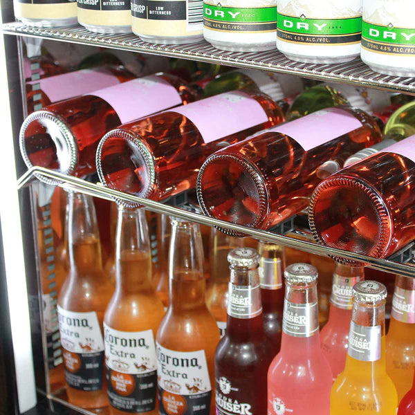 Schmick Stainless Steel Under Bench Heated Glass Door Bar Fridge