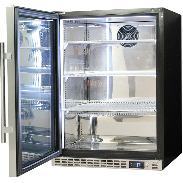 Schmick Stainless Steel Under Bench Heated Glass Door Bar Fridge