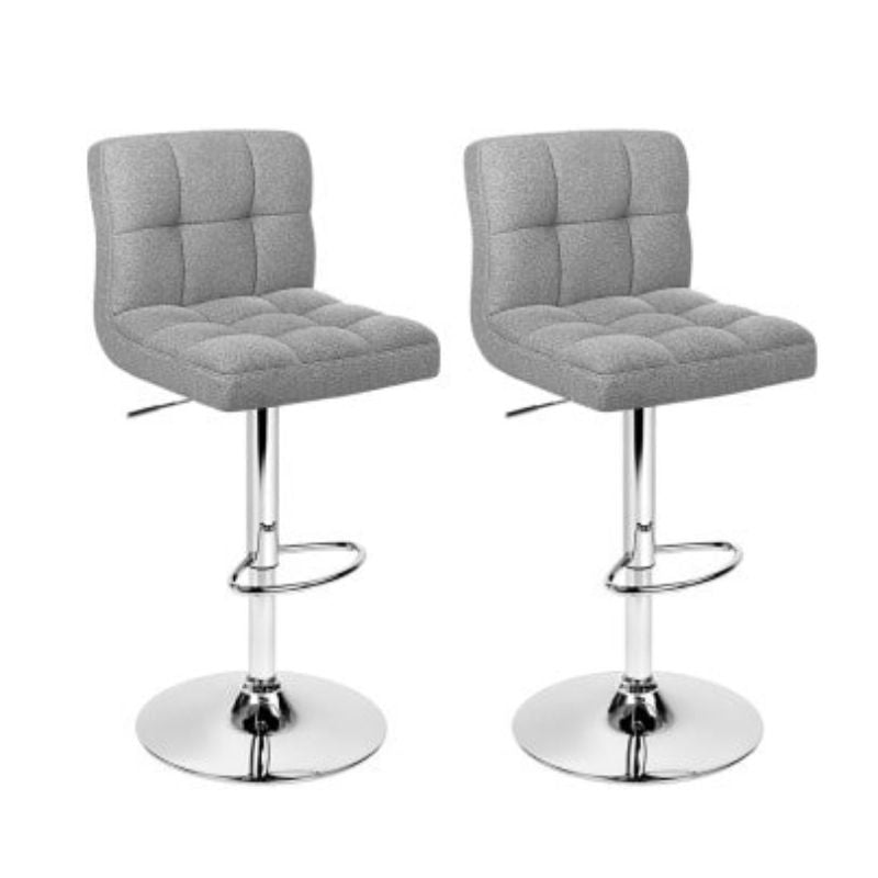 Grey Adjustable Bar Stool - Set of 2