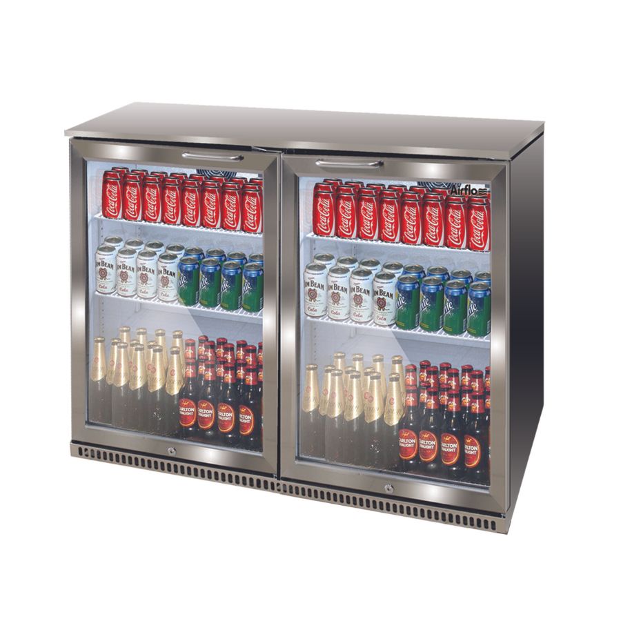 Airflo 2 Door Stainless Steel Bar Fridge
