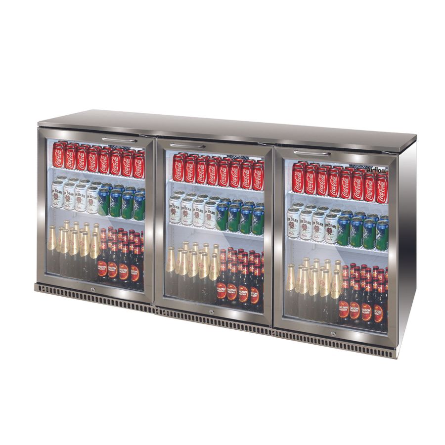 Airflo 3 Door Stainless Steel Bar Fridge