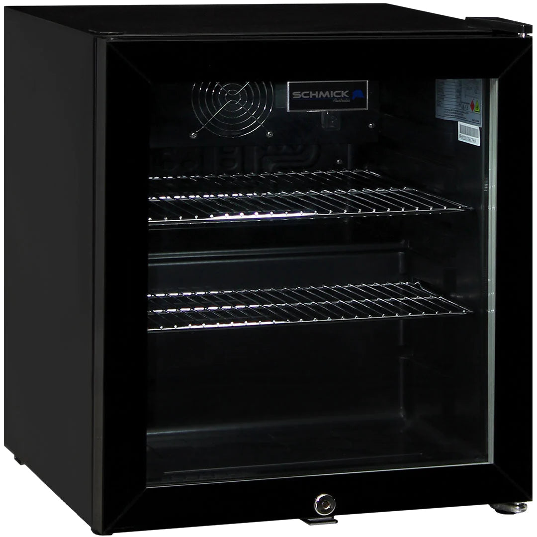 Schmick Glass Door Mini Bar Fridge Black- 38 Cans