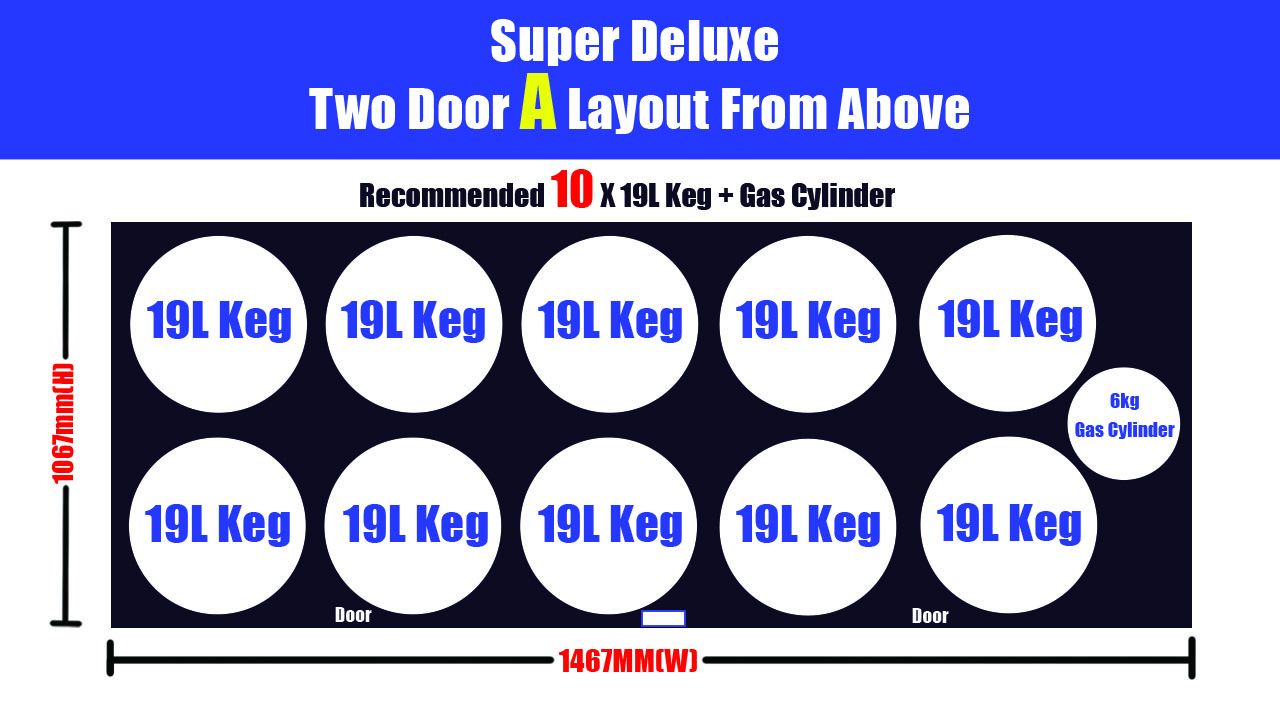 KegMaster Super Deluxe Two Door Small Kegerator