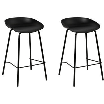 Artiss Set of 2 Metal Bar Stools - Black