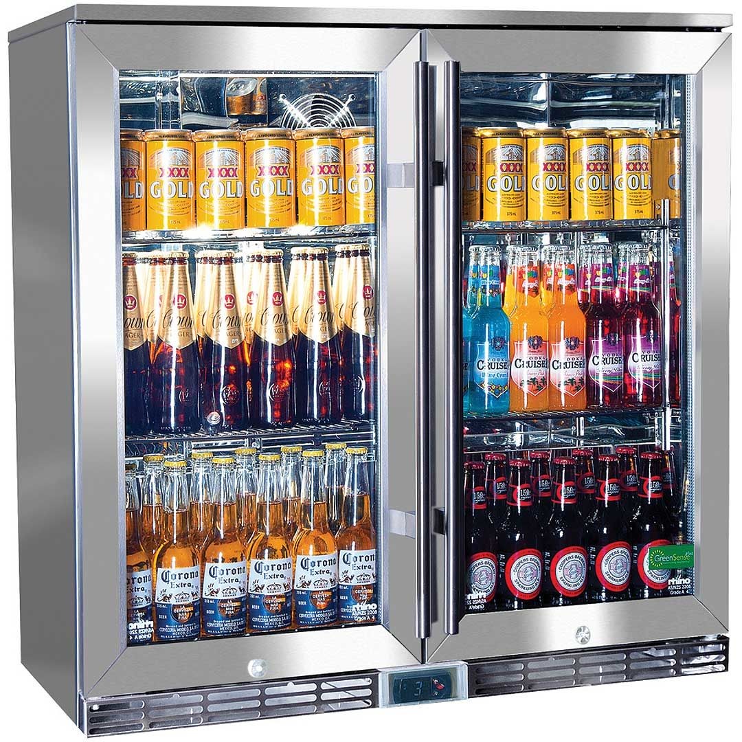 Rhino Glass 2 Door Energy Efficient Alfresco Bar Fridge
