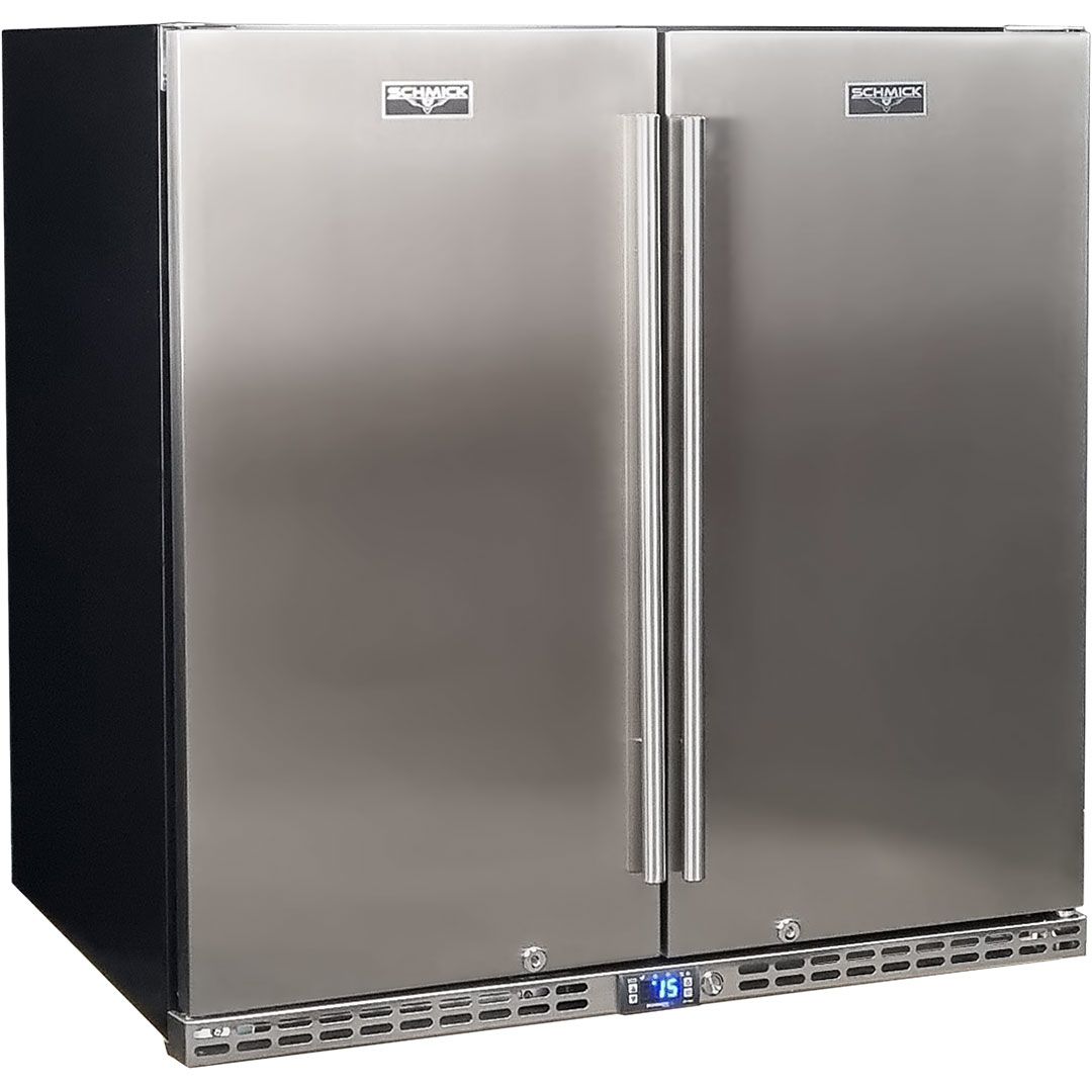 Schmick Stainless Steel 2 Door Bar Fridge