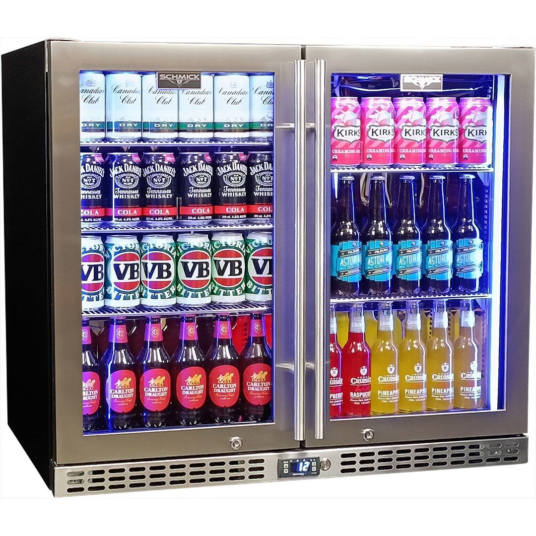 Schmick Twin Door Stainless Steel Bar Fridge