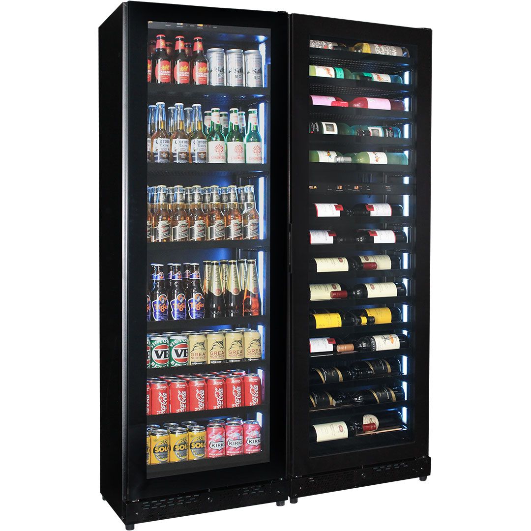 Upright Glass Front 3 Zone Beer And Wine Fridge