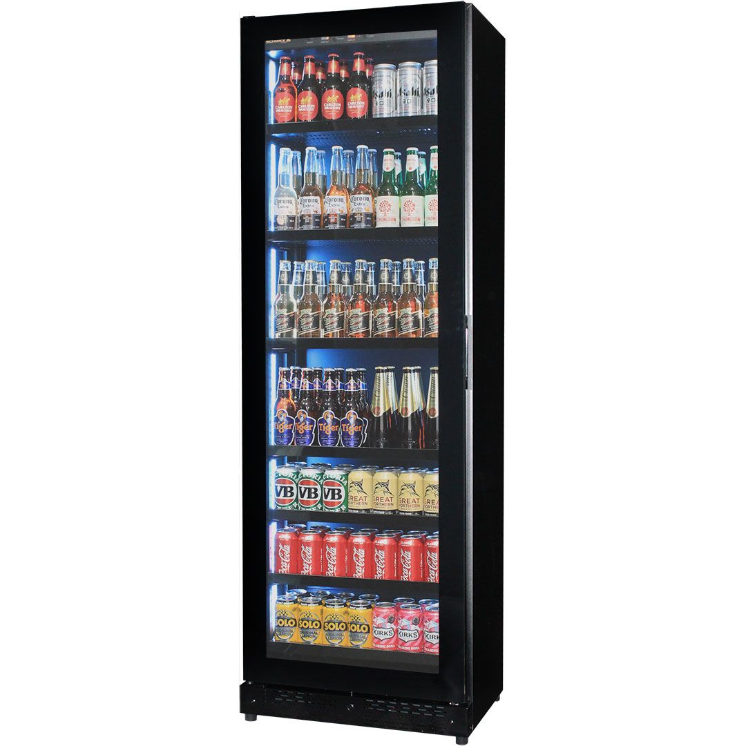 Upright Slim Glass Front Bar Fridge
