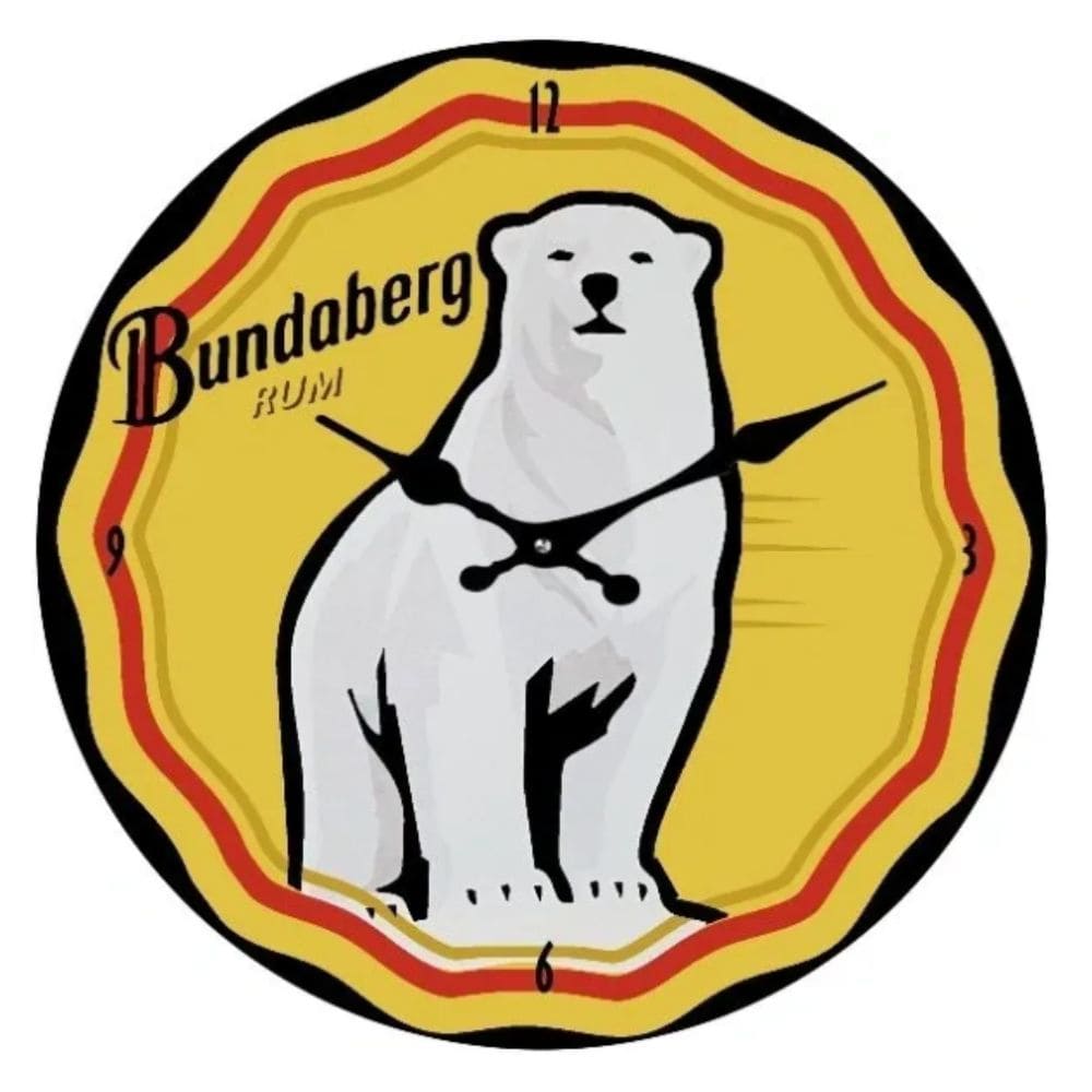 Bundaberg Rum Glass Face Clock