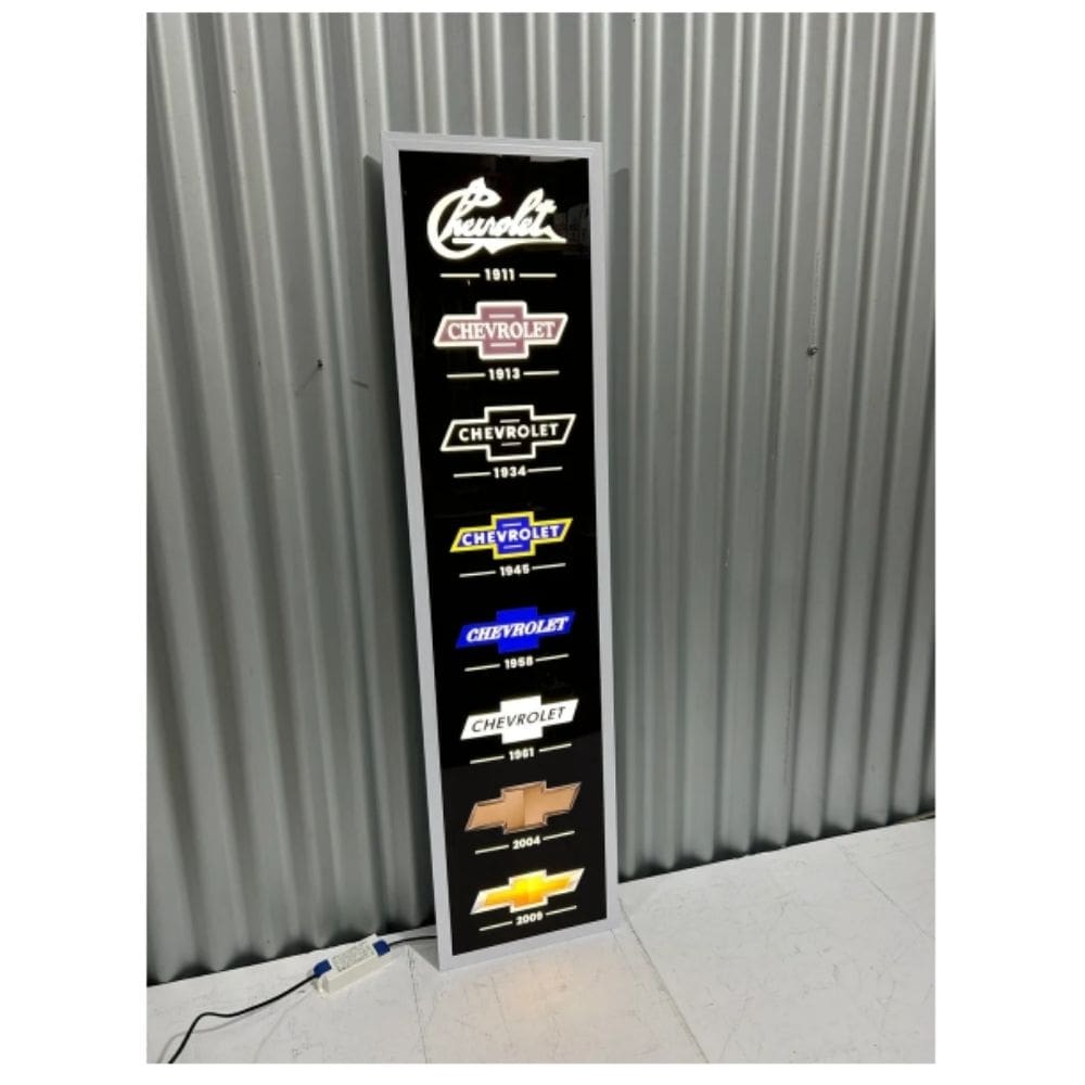 Chev Logo History LED Wall Hanging Light
