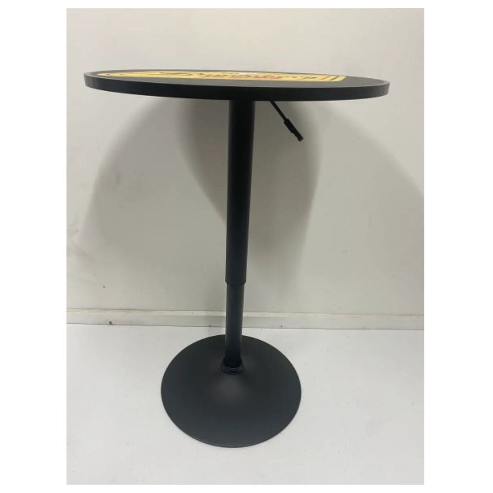 Bundaberg Rum Black Adjustable Height Bar Table