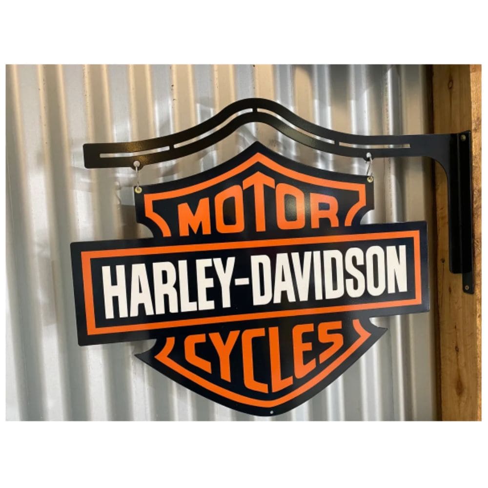 Harley Davidson Die Cut Double Sided Sign & Hanger