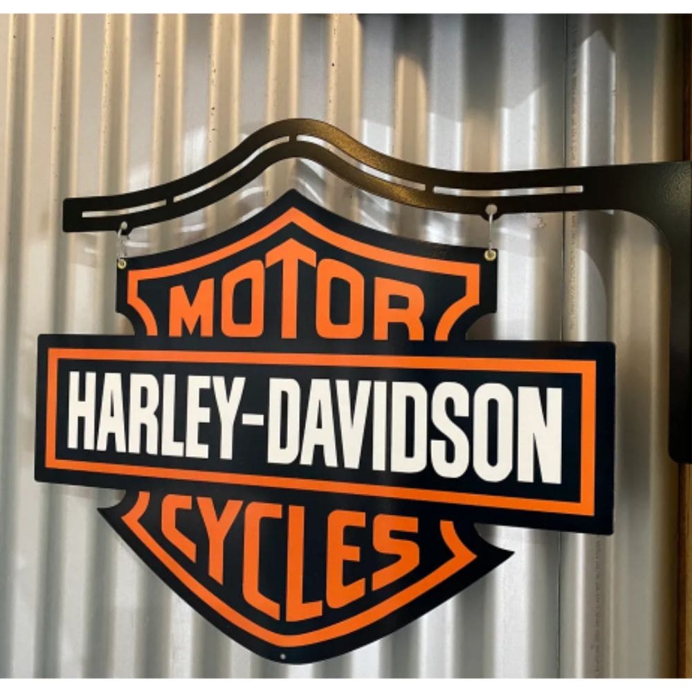 Harley Davidson Die Cut Double Sided Sign & Hanger