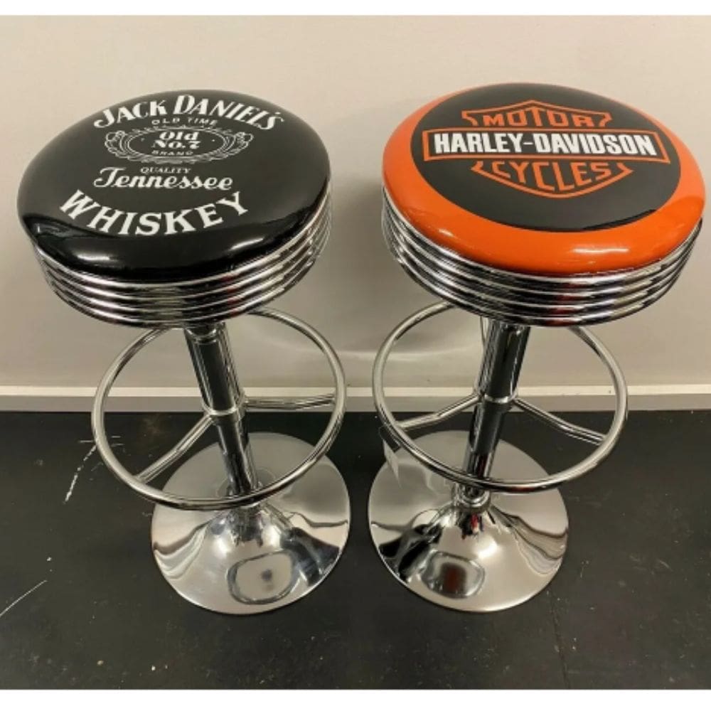 Jack Daniels & Harley Davidson Stools