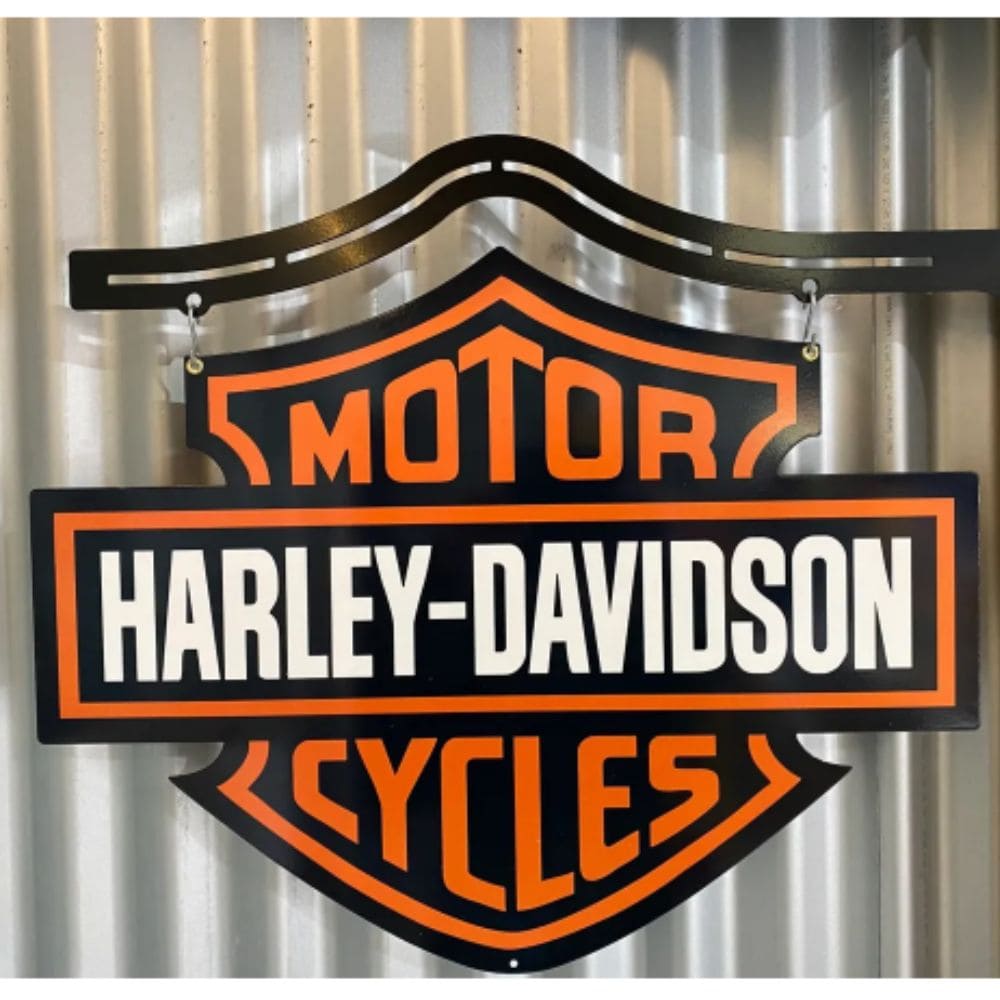 Harley Davidson Die Cut Double Sided Sign & Hanger