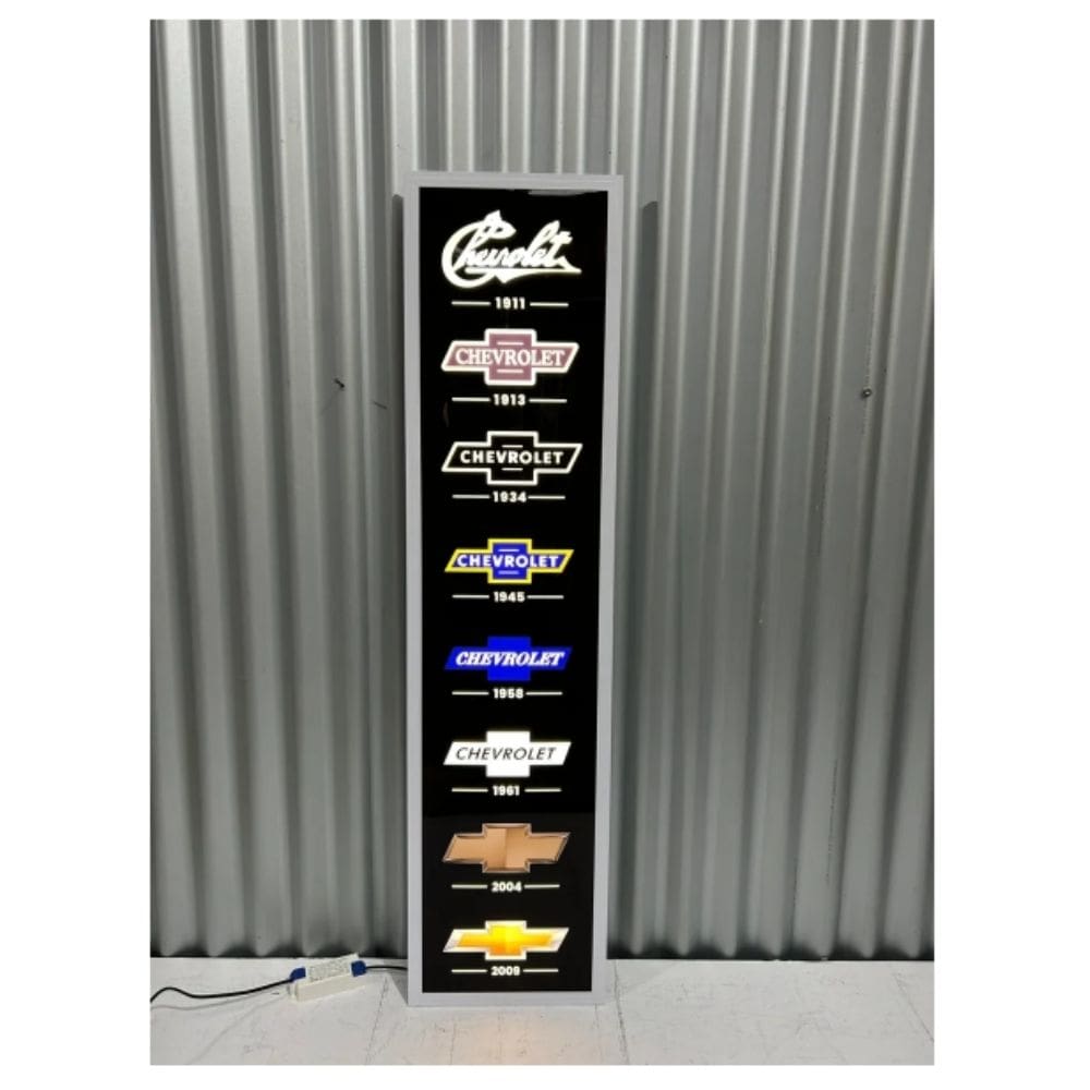 Chev Logo History LED Wall Hanging Light