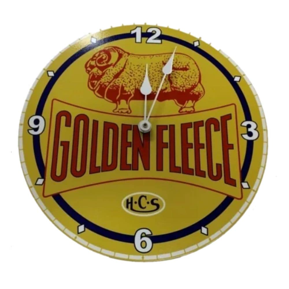 Golden Fleece Metal Clock