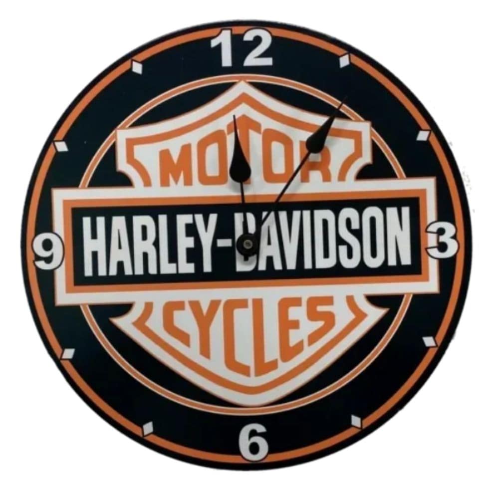 Harley Davidson Metal Clock