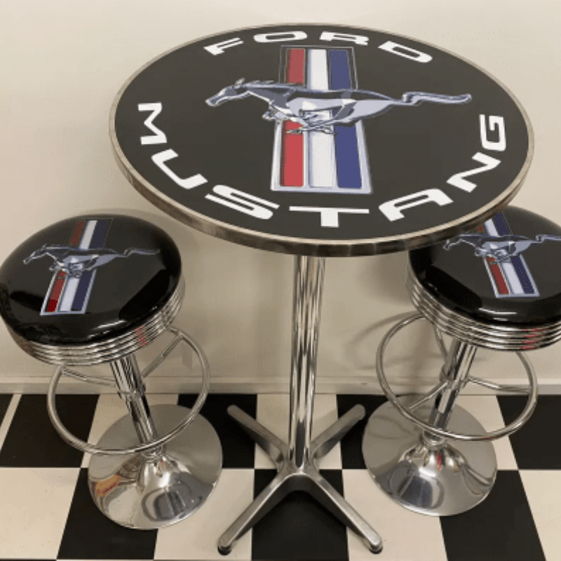 Ford Mustang Bar Table & Stools Package