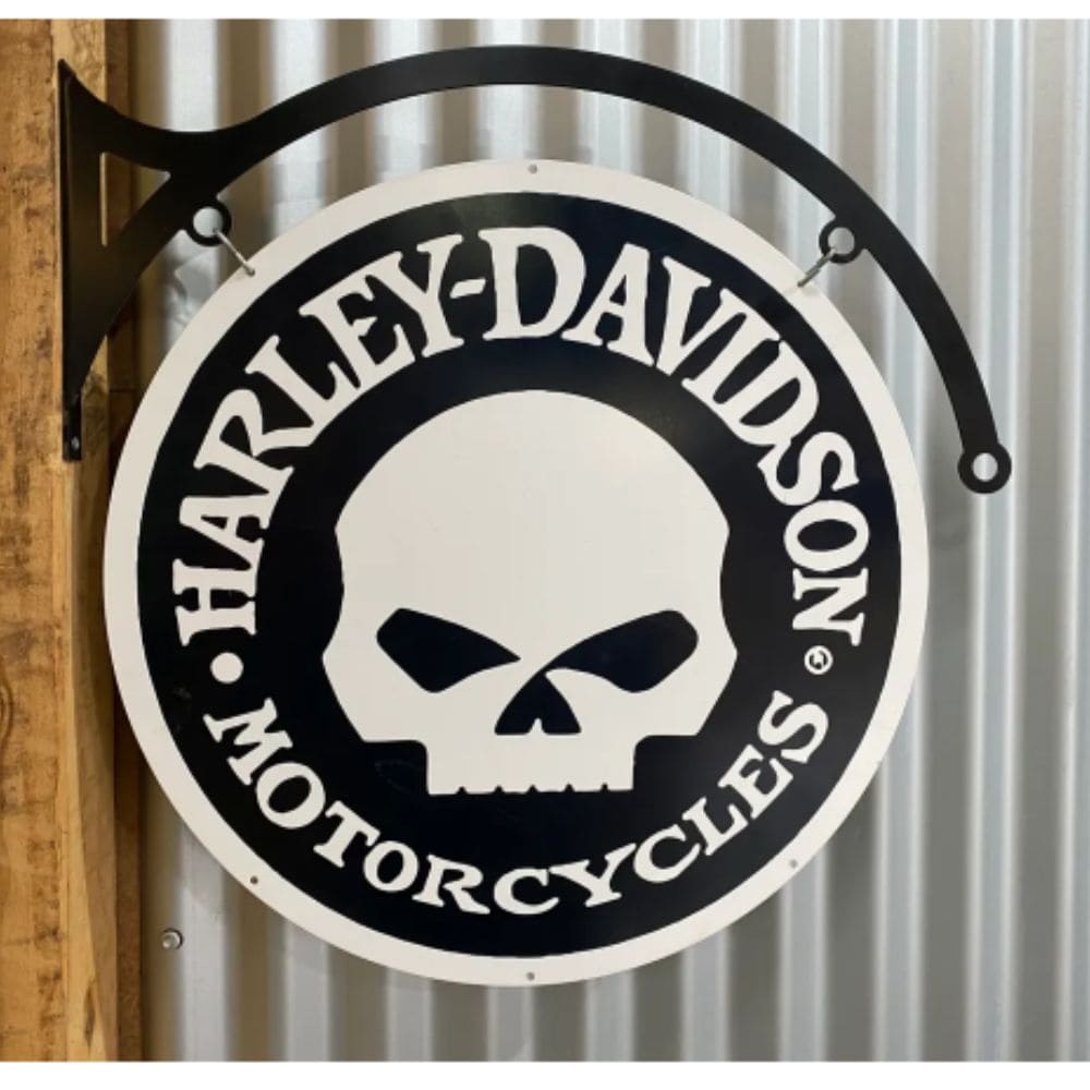 Harley Davidson Willy G Double Sided Round Sign & Hanger