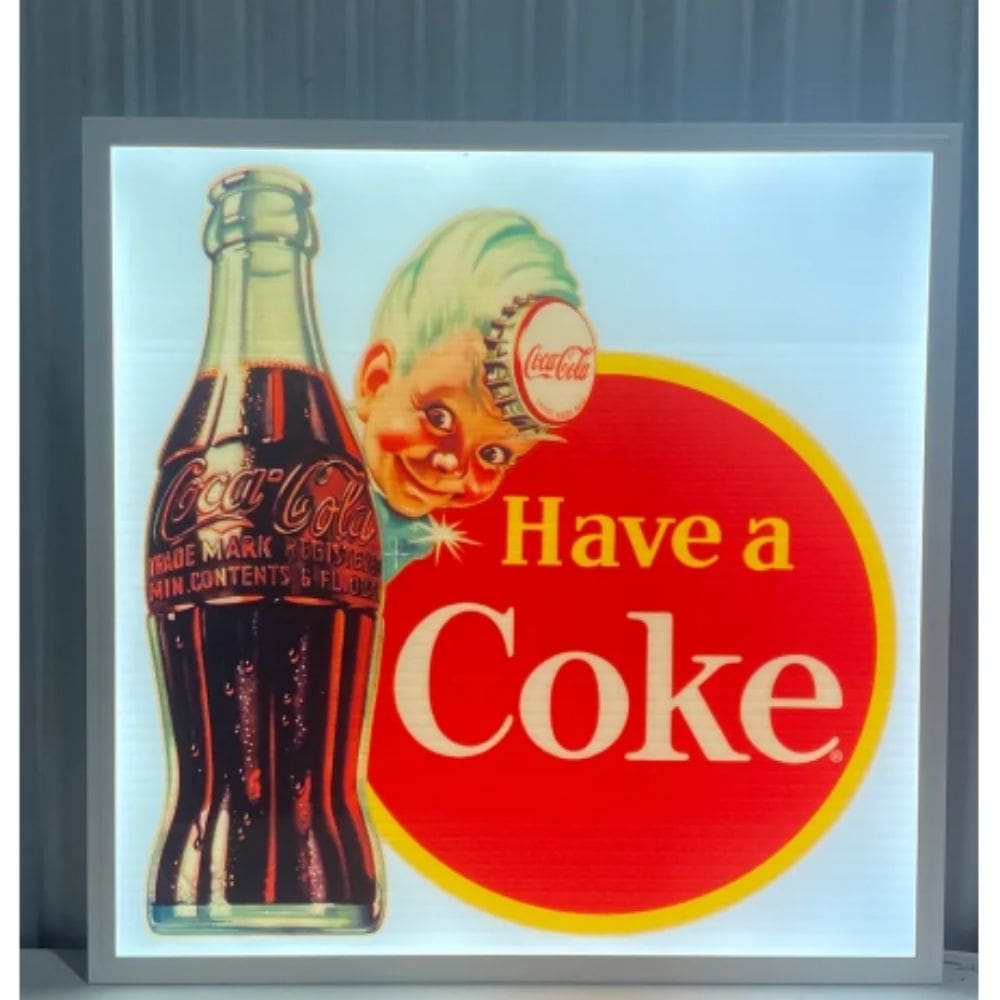 Coca Cola Flat Panel LED Light Up Sign