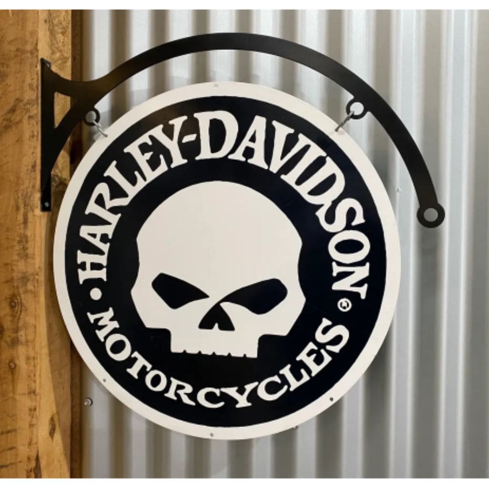 Harley Davidson Willy G Double Sided Round Sign & Hanger