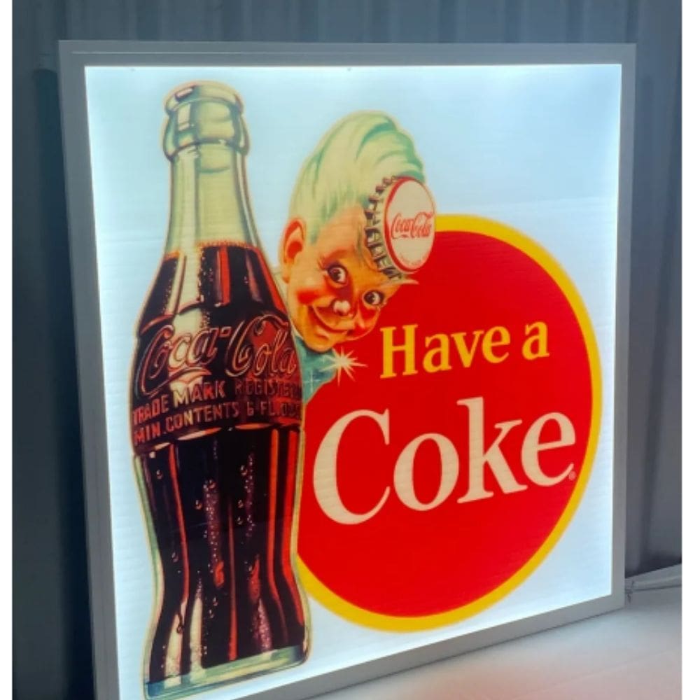 Coca Cola Flat Panel LED Light Up Sign