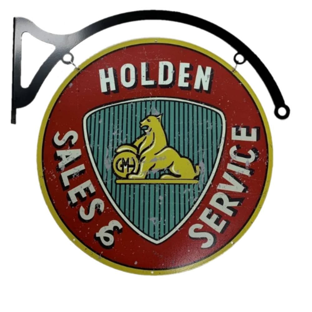 Holden Sales & Service Diameter Double Sided Metal Sign With Hanger