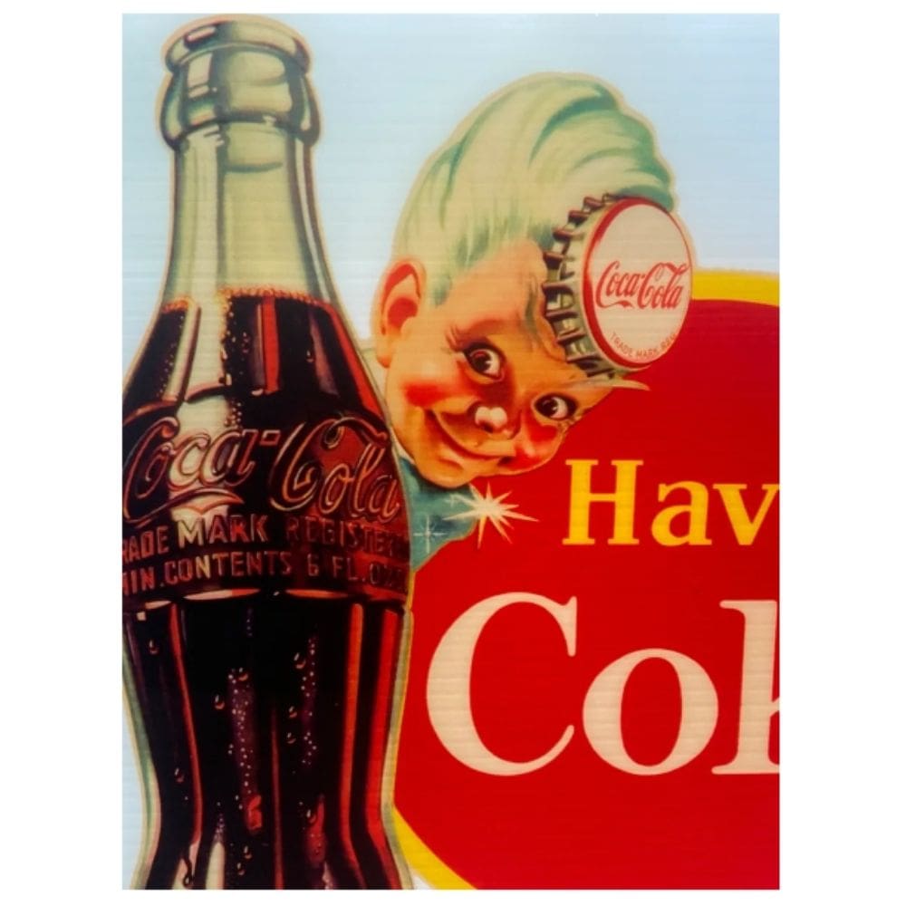 Coca Cola Flat Panel LED Light Up Sign