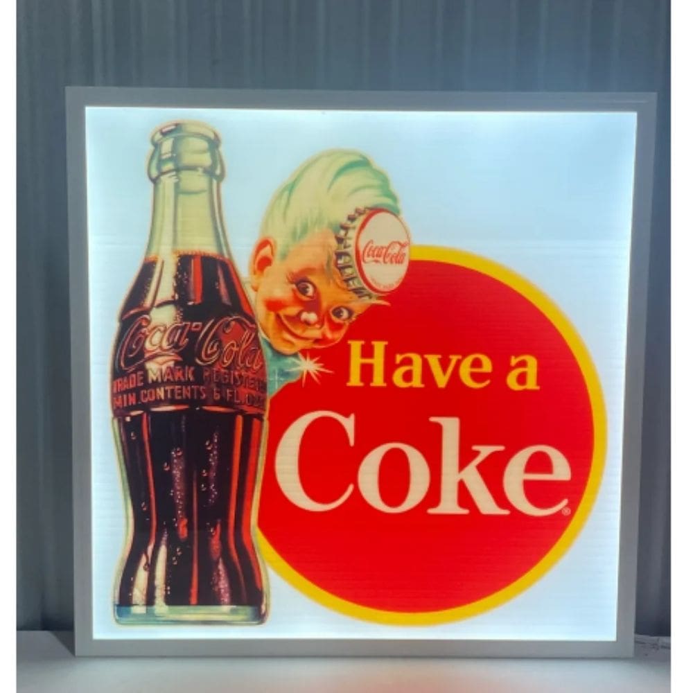 Coca Cola Flat Panel LED Light Up Sign