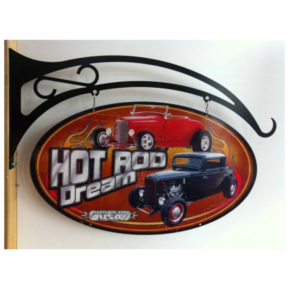 Hot Rod Dream Oval Double Sided Hanging Sign
