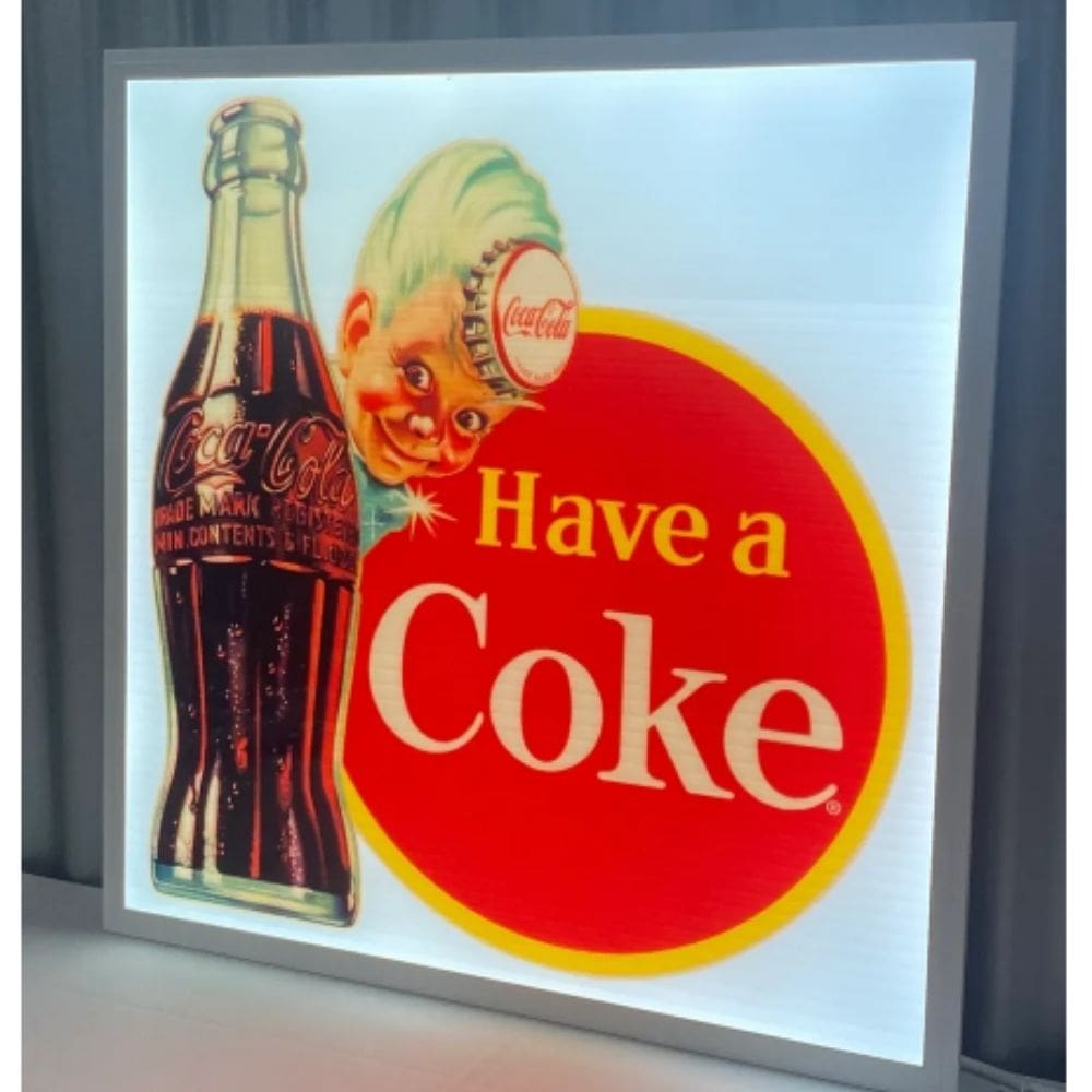 Coca Cola Flat Panel LED Light Up Sign