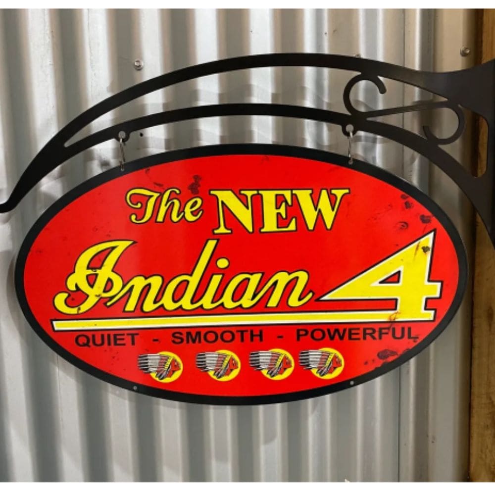 Indian Motorcycles Oval Double Sided Hanging Sign
