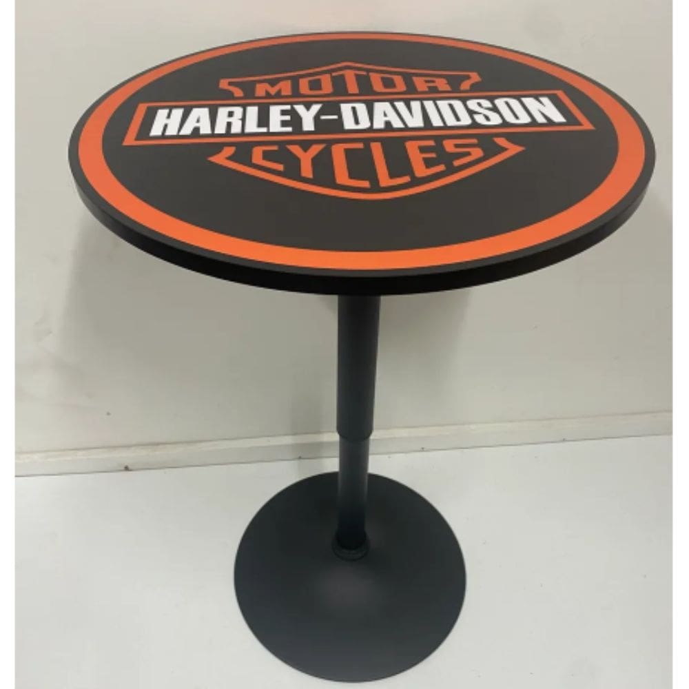 Harley Shield Black Adjustable Height Bar Table