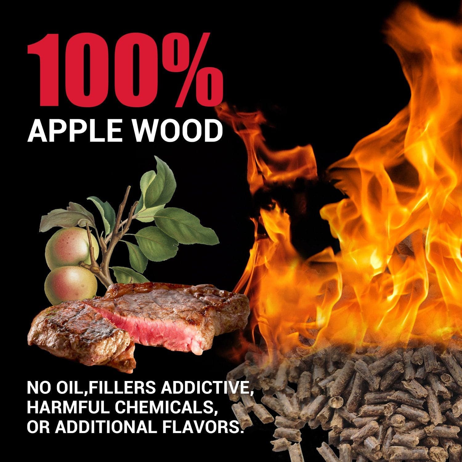 Pure Applewood Pellets - 9.5kg