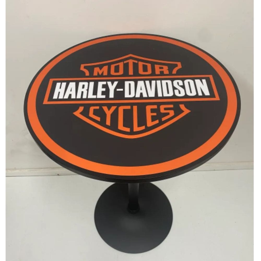 Harley Shield Black Adjustable Height Bar Table