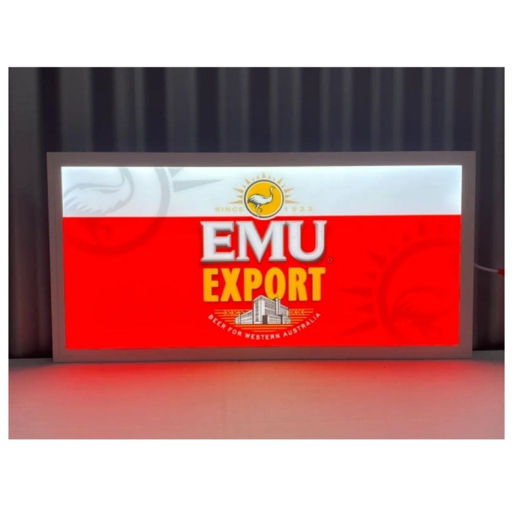 Emu Export LED Flat Panel Light Sign — The Modern Cave Australia
