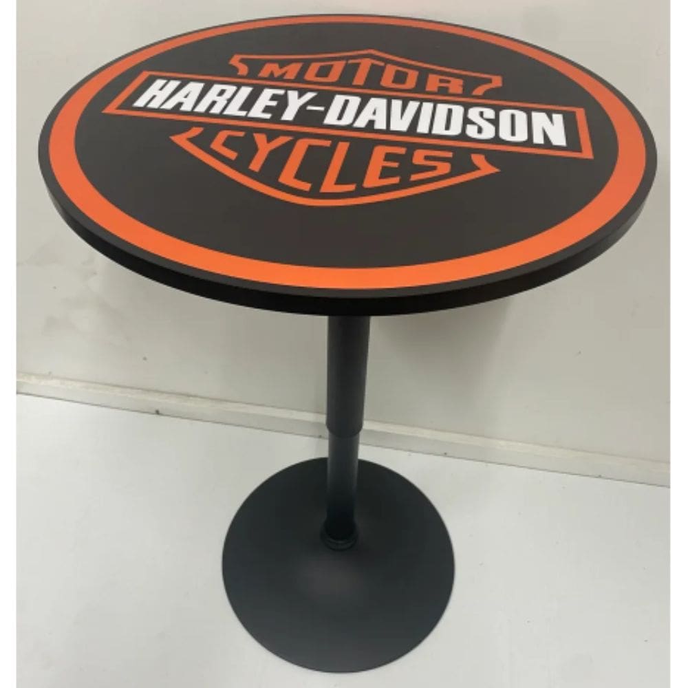 Harley Shield Black Adjustable Height Bar Table
