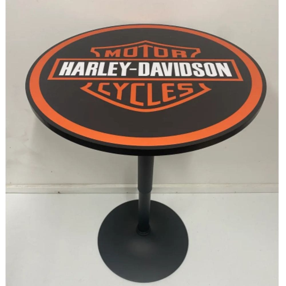 Harley Shield Black Adjustable Height Bar Table