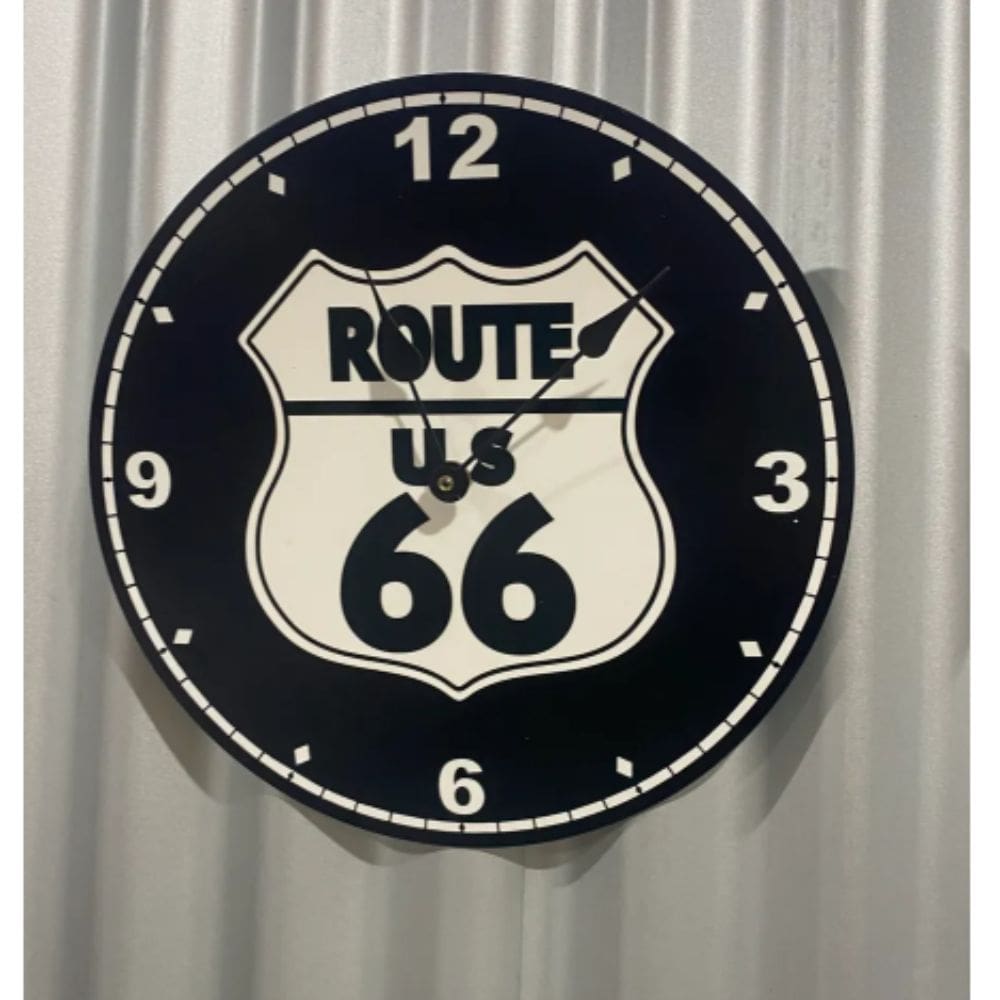 Route 66 Powder Coated Clock