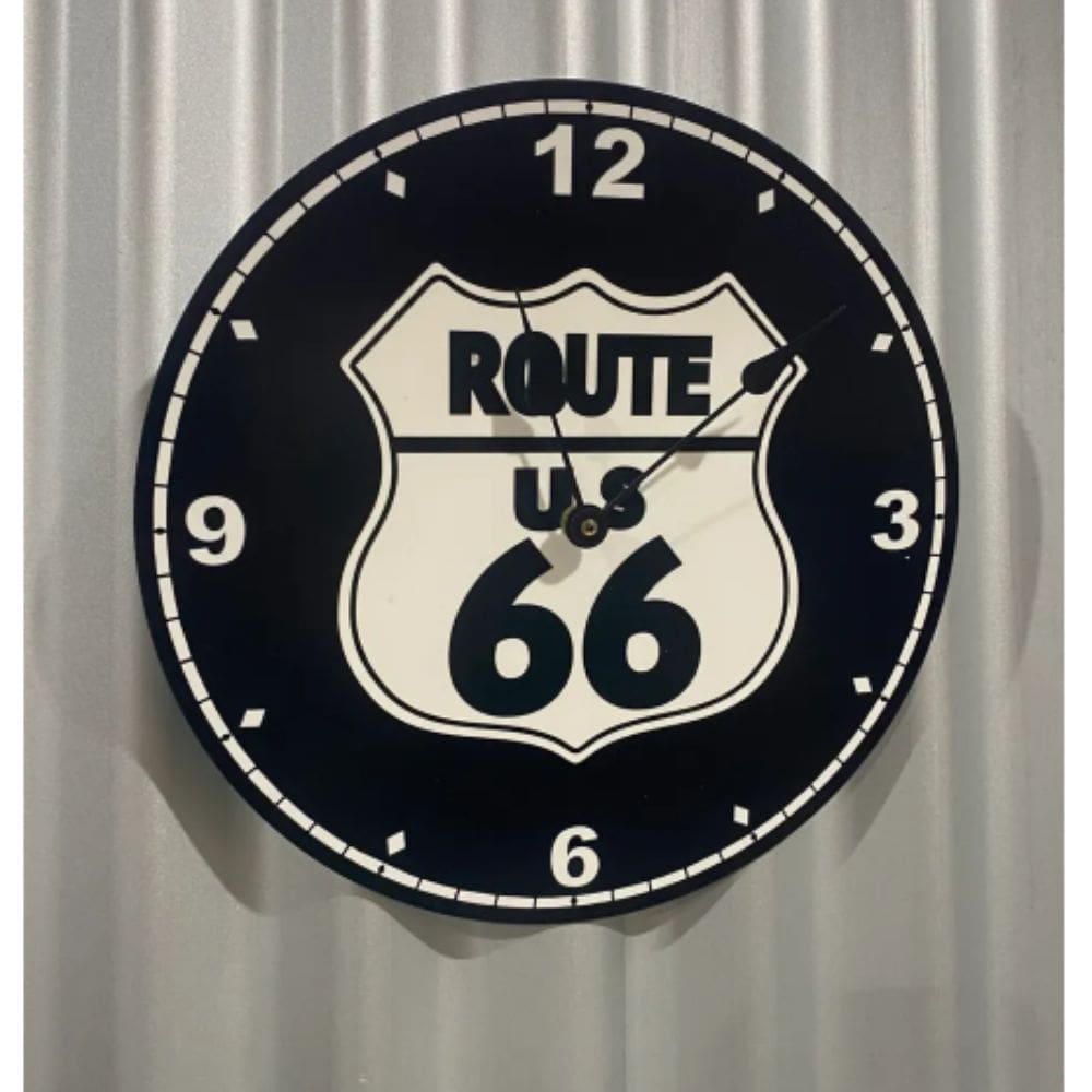 Route 66 Powder Coated Clock