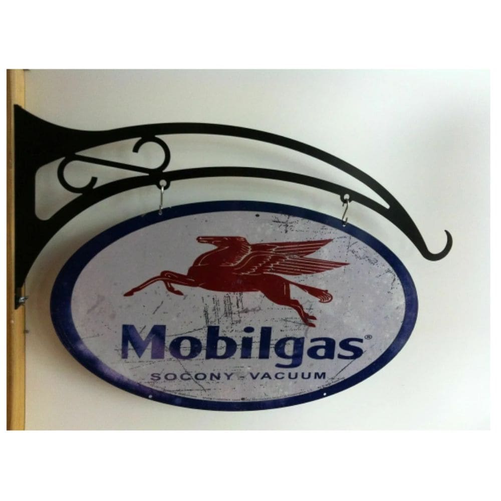 Mobilgas Double Sided Oval Hanging Sign