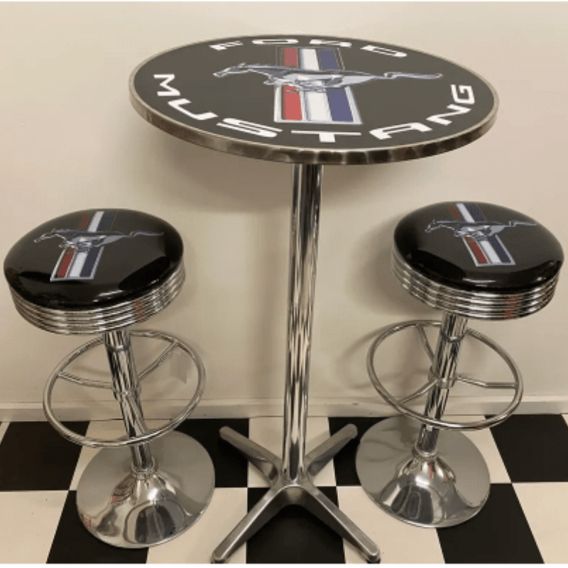 Ford Mustang Bar Table & Stools Package