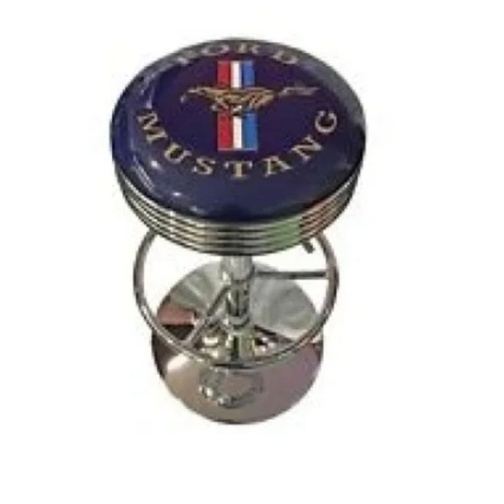 Ford Blue Mustang Bar Stool