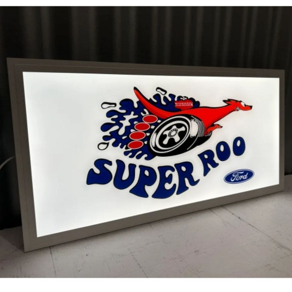Ford Super Roo Flat Hanging LED illuminated Sign