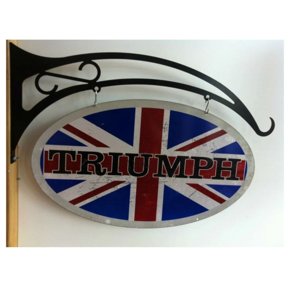 Triumph Motorcycles Oval Double Sided Hanging Sign