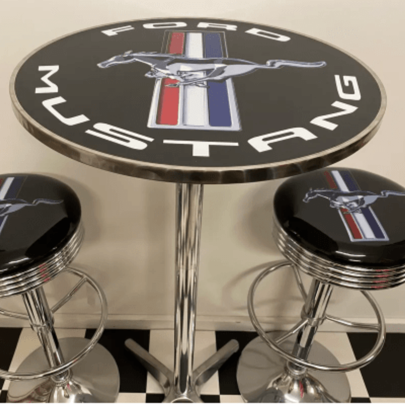 Ford Mustang Bar Table & Stools Package