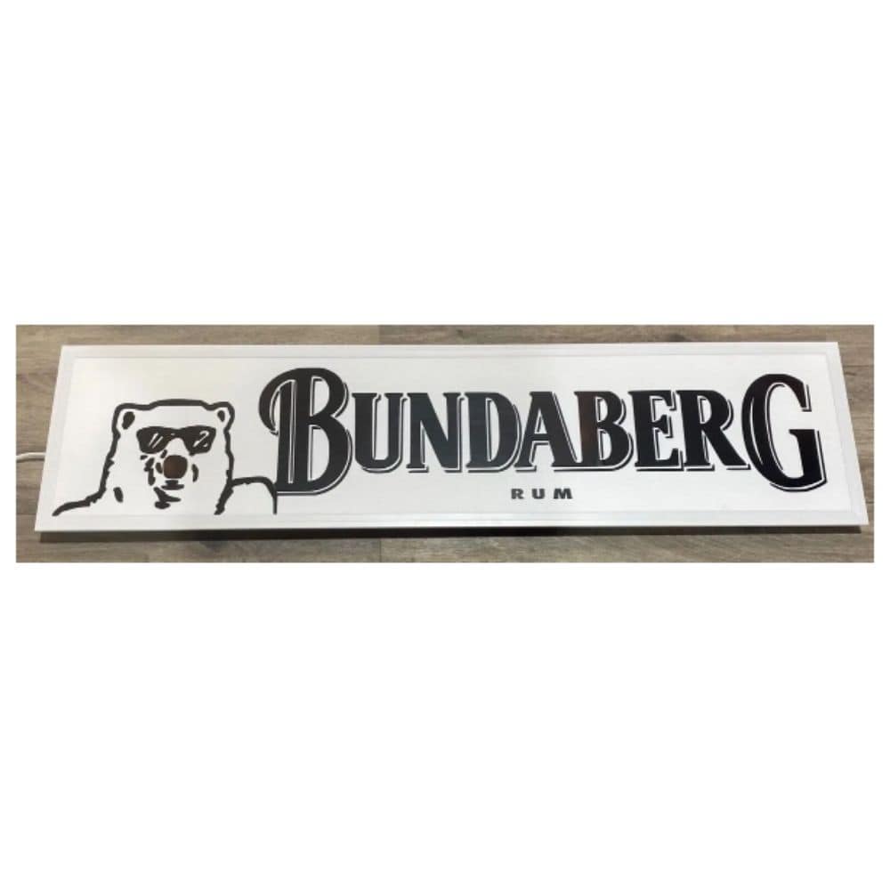 Bundaberg Rum Bear Flat Panel LED Light Up Sign
